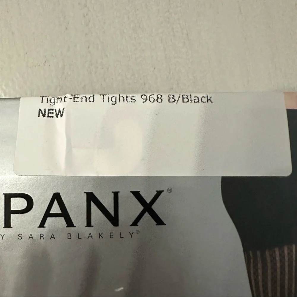 SPANX by Sara Blakely Uptown Tight-End Tights Balck Tuxedo Stripe Sz 968/B NWT